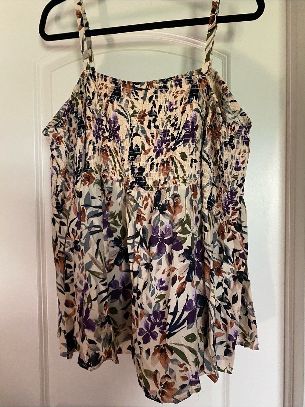 Torrid Floral Smocked Cold Shoulder Babydoll Top Plus Size